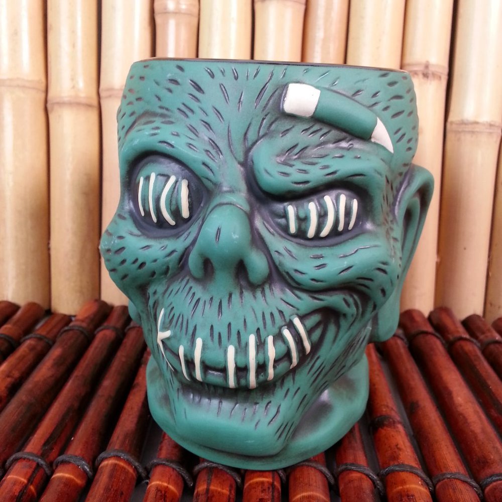 Disneyland Trader Sam's Enchanted Tiki Bar Zombie Tiki Mug Green 5th Edition